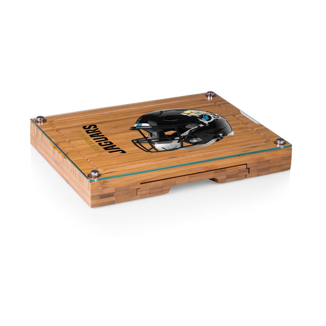 Jacksonville Jaguars - Concerto Glass Top Cheese Cutting Board & Tools Set