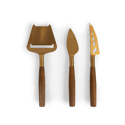 Los Angeles Chargers - Insignia Acacia and Slate Serving Board with Cheese Tools