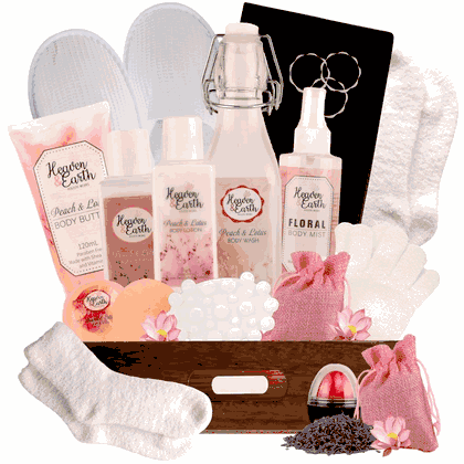 Peach & Lotus XL Luxury Home Spa Gift Set