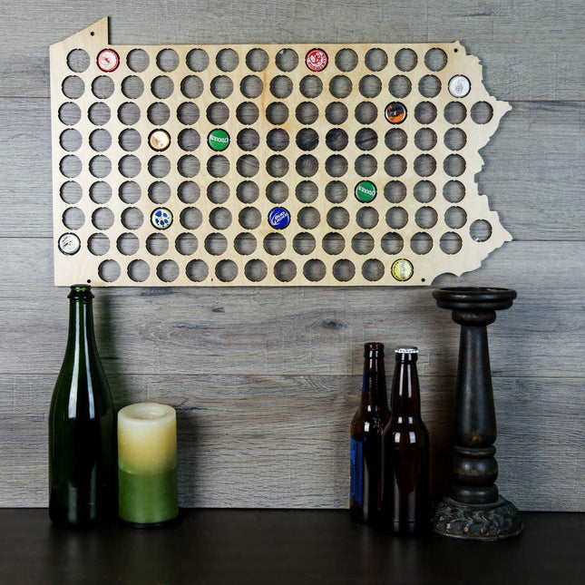 Pennsylvania Beer Cap Map