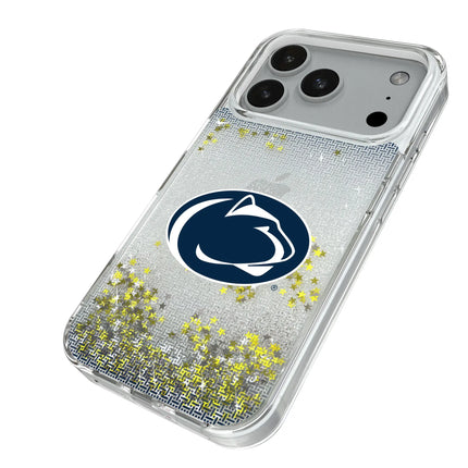 Pennsylvania State University Nittany Lions Linen Glitter Phone Case for Apple iPhone