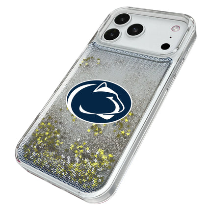 Pennsylvania State University Nittany Lions Linen Glitter Phone Case for Apple iPhone