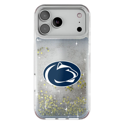Pennsylvania State University Nittany Lions Linen Glitter Phone Case for Apple iPhone