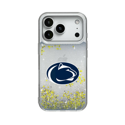 Pennsylvania State University Nittany Lions Linen Glitter Phone Case for Apple iPhone