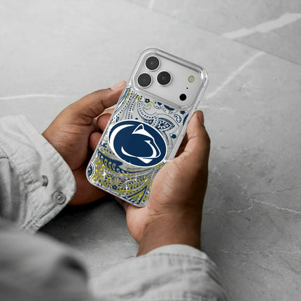 Pennsylvania State University Nittany Lions Paisley Glitter Phone Case for Apple iPhone