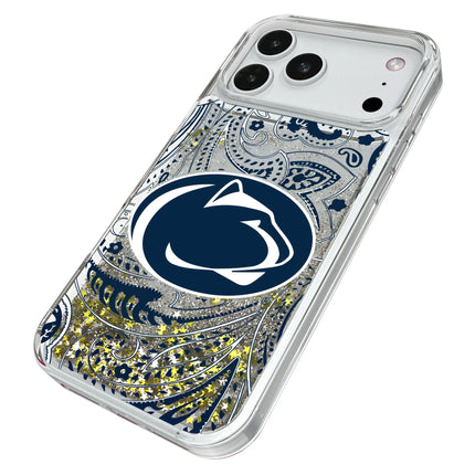 Pennsylvania State University Nittany Lions Paisley Glitter Phone Case for Apple iPhone