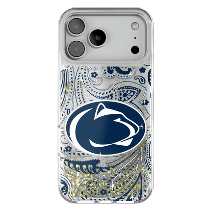 Pennsylvania State University Nittany Lions Paisley Glitter Phone Case for Apple iPhone