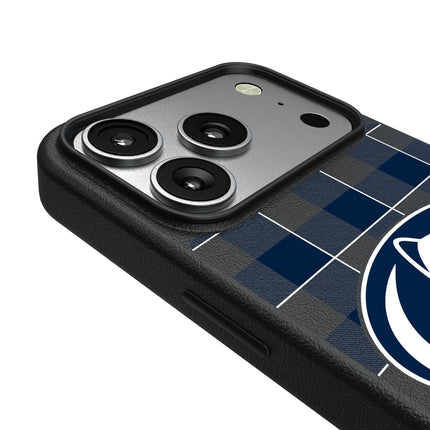 Pennsylvania State University Nittany Lions Plaid MagSafe Compatible Phone Case for Apple iPhone