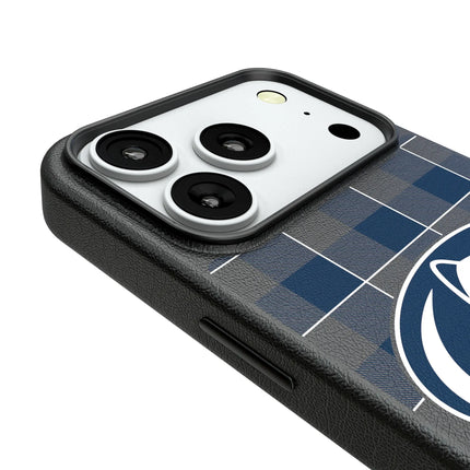 Pennsylvania State University Nittany Lions Plaid MagSafe Compatible Phone Case for Apple iPhone