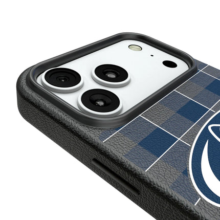 Pennsylvania State University Nittany Lions Plaid MagSafe Compatible Phone Case for Apple iPhone