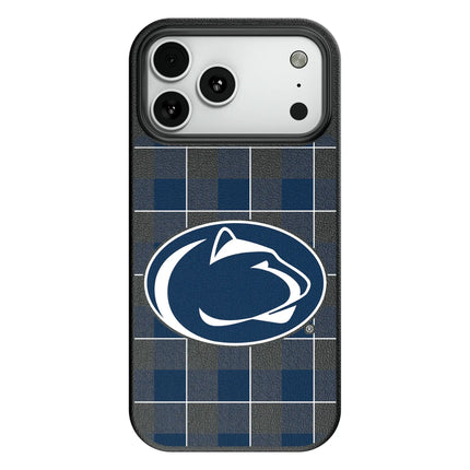 Pennsylvania State University Nittany Lions Plaid MagSafe Compatible Phone Case for Apple iPhone