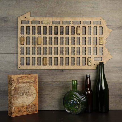 Pennsylvania Wine Cork Map
