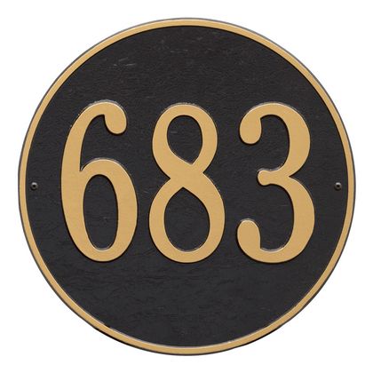 Personalized 15" Round Address Plaque - 1 Line