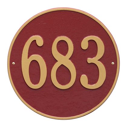 Personalized 15" Round Address Plaque - 1 Line