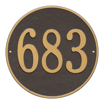 Personalized 15" Round Address Plaque - 1 Line