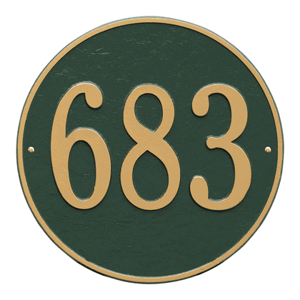 Personalized 15" Round Address Plaque - 1 Line