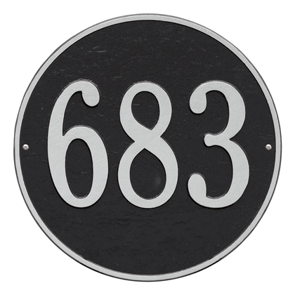Personalized 15" Round Address Plaque - 1 Line