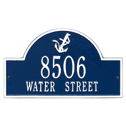 Personalized 2 Line Anchor Arch Address Plaque