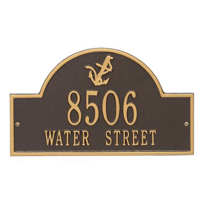 Personalized 2 Line Anchor Arch Address Plaque