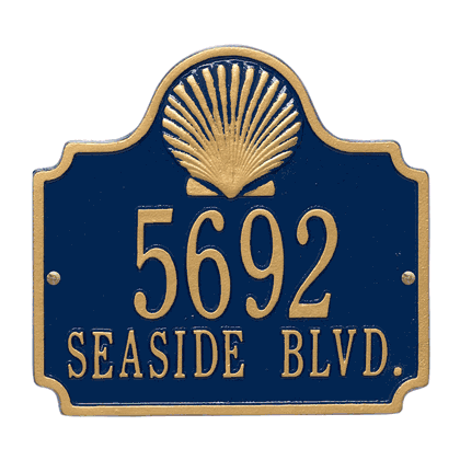 Personalized 2 Line Conch Address Plaque