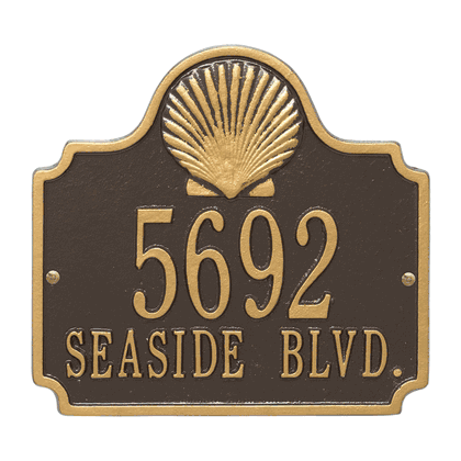 Personalized 2 Line Conch Address Plaque