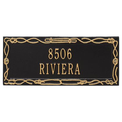 Personalized 2 Line Sailor's Knot Address Plaque