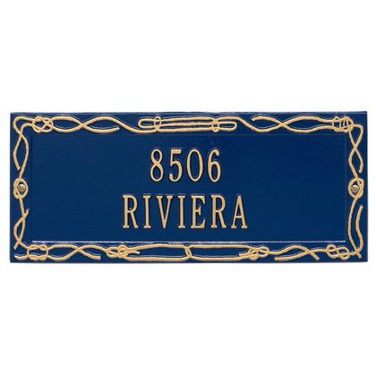 Personalized 2 Line Sailor's Knot Address Plaque