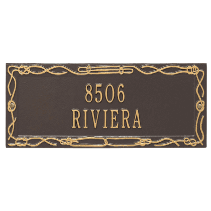 Personalized 2 Line Sailor's Knot Address Plaque