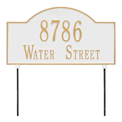 Personalized 2-Sided 2 Line Arch Standard Lawn Plaque