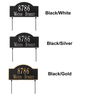 Personalized 2-Sided 2 Line Arch Standard Lawn Plaque