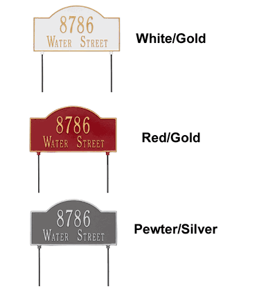 Personalized 2-Sided 2 Line Arch Standard Lawn Plaque