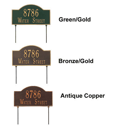 Personalized 2-Sided 2 Line Arch Standard Lawn Plaque