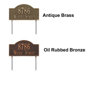 Personalized 2-Sided 2 Line Arch Standard Lawn Plaque
