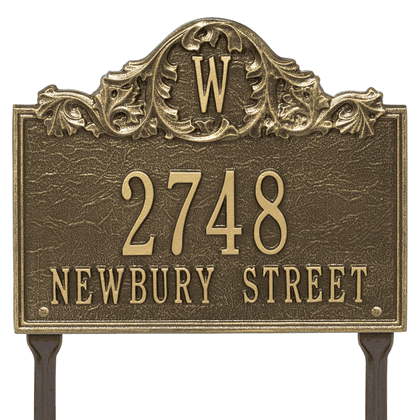 Personalized Acanthus Monogram Lawn Plaque