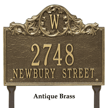 Personalized Acanthus Monogram Lawn Plaque