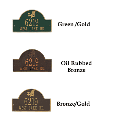 Personalized Adirondack Arch Address Plaque