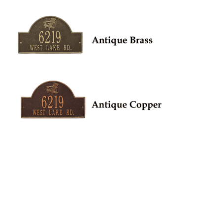 Personalized Adirondack Arch Address Plaque
