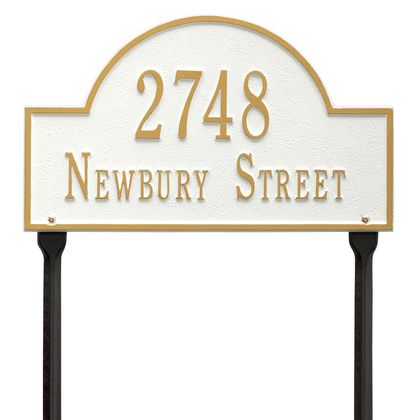 Personalized Arch Lawn Address Plaque - 2 Line