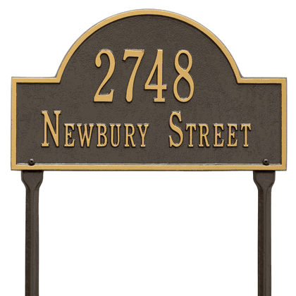 Personalized Arch Lawn Address Plaque - 2 Line