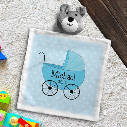 Personalized Baby Carriage Bear Lovie
