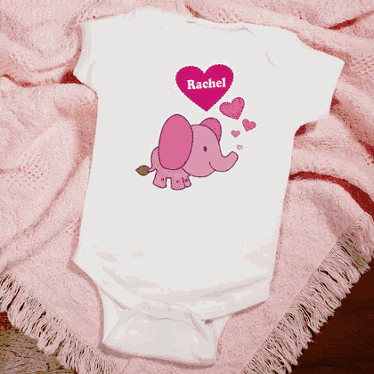 Personalized Baby Elephant Romper
