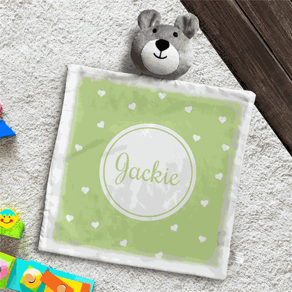 Personalized Baby Hearts Bear Lovie