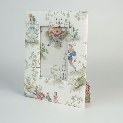 Personalized Baby Photo Frame - Nursery Rhyme Over the Moon Toile