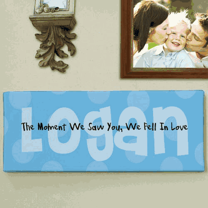 Personalized Baby Wall Canvas