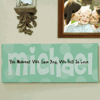 Personalized Baby Wall Canvas