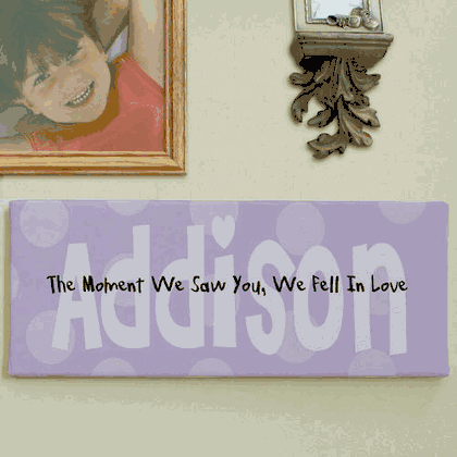 Personalized Baby Wall Canvas