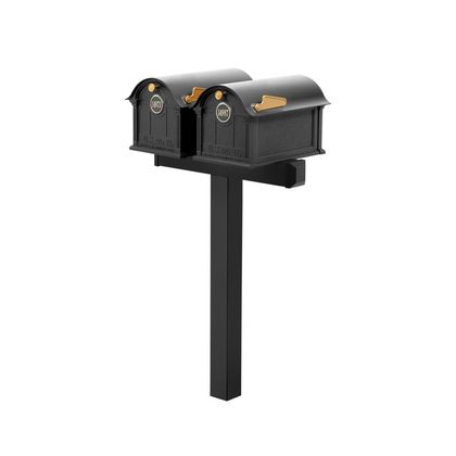 Personalized Balmoral Duo Mount Mailbox With Door Medallion