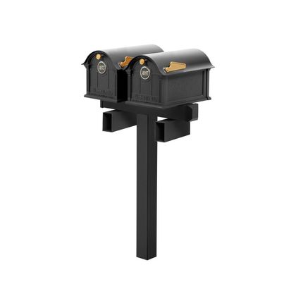 Personalized Balmoral Duo Mount Mailbox With Door Medallion & Newspaper Box
