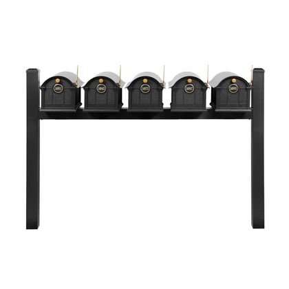 Personalized Balmoral Quint Mount Mailbox With Pyramid Caps & Door Medallions