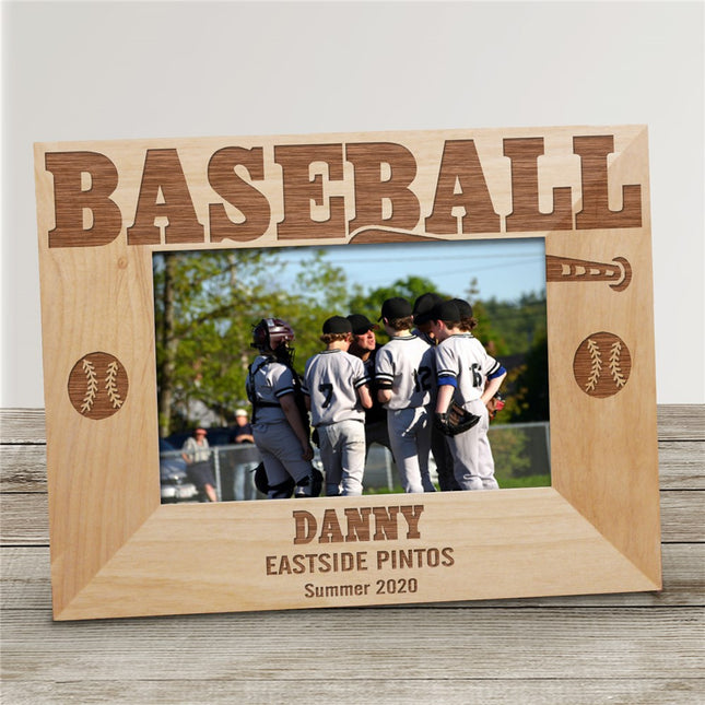 Personalized Baseball Wood Picture Frame